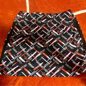 Tail Stylish Black and Red Patterned Women's Golf Skirt